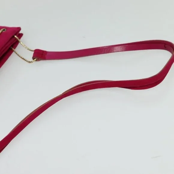Authentic BOTTEGA VENETA Shoulder Bag Suede Pink Gold